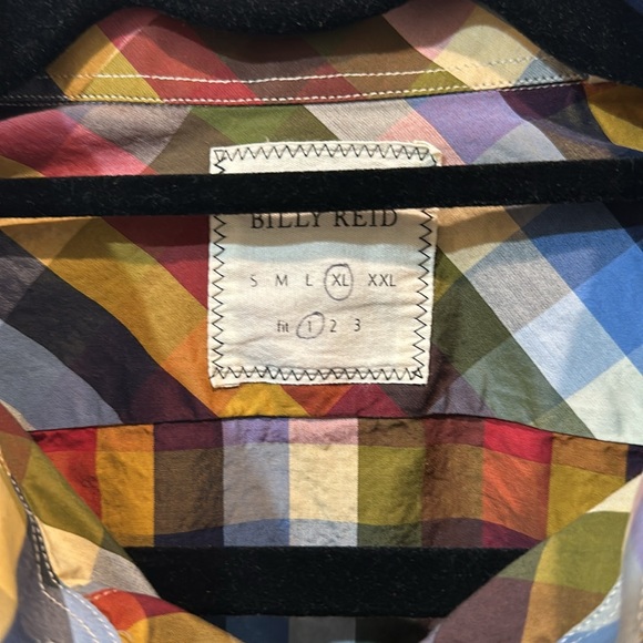 Billy Reid Men’s Plaid Button Down, Size Extra Large, Fit 1 - Picture 2 of 5